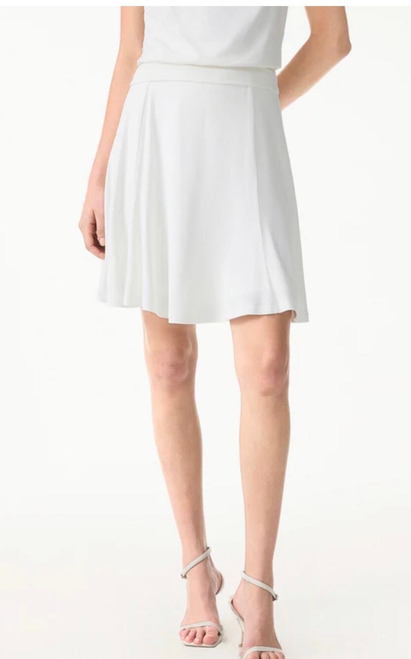 OGL Brown Pleated A Line Flared Mini Skirt Stretch Mid Rise Women Size XS
